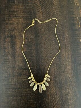 Gold-Tone Drop Pendant Necklace - Elegant Women’s Jewelry